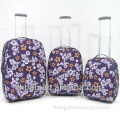 EVA moulded floral trolley suitcase 3pcs set